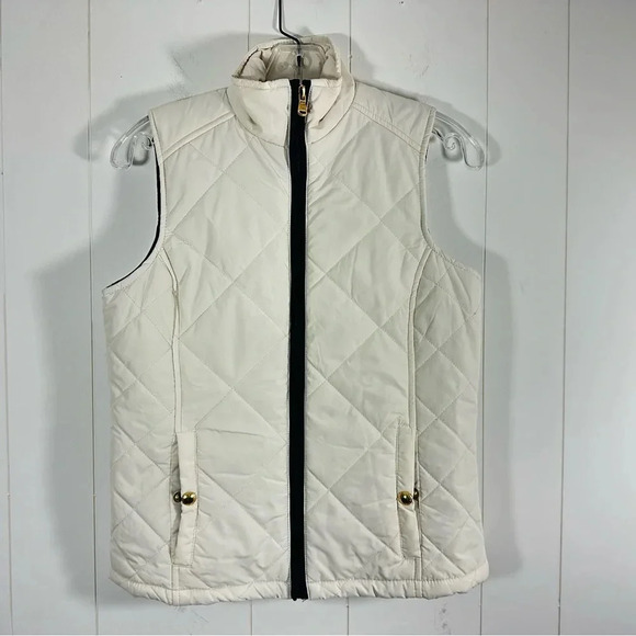 Lauren Ralph Lauren Jackets & Blazers - Lauren Ralph Lauren white full zip puffer quilted vest front pockets